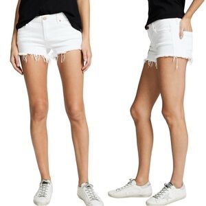 NWT Blank NYC The Essex White Denim Cut Off Short